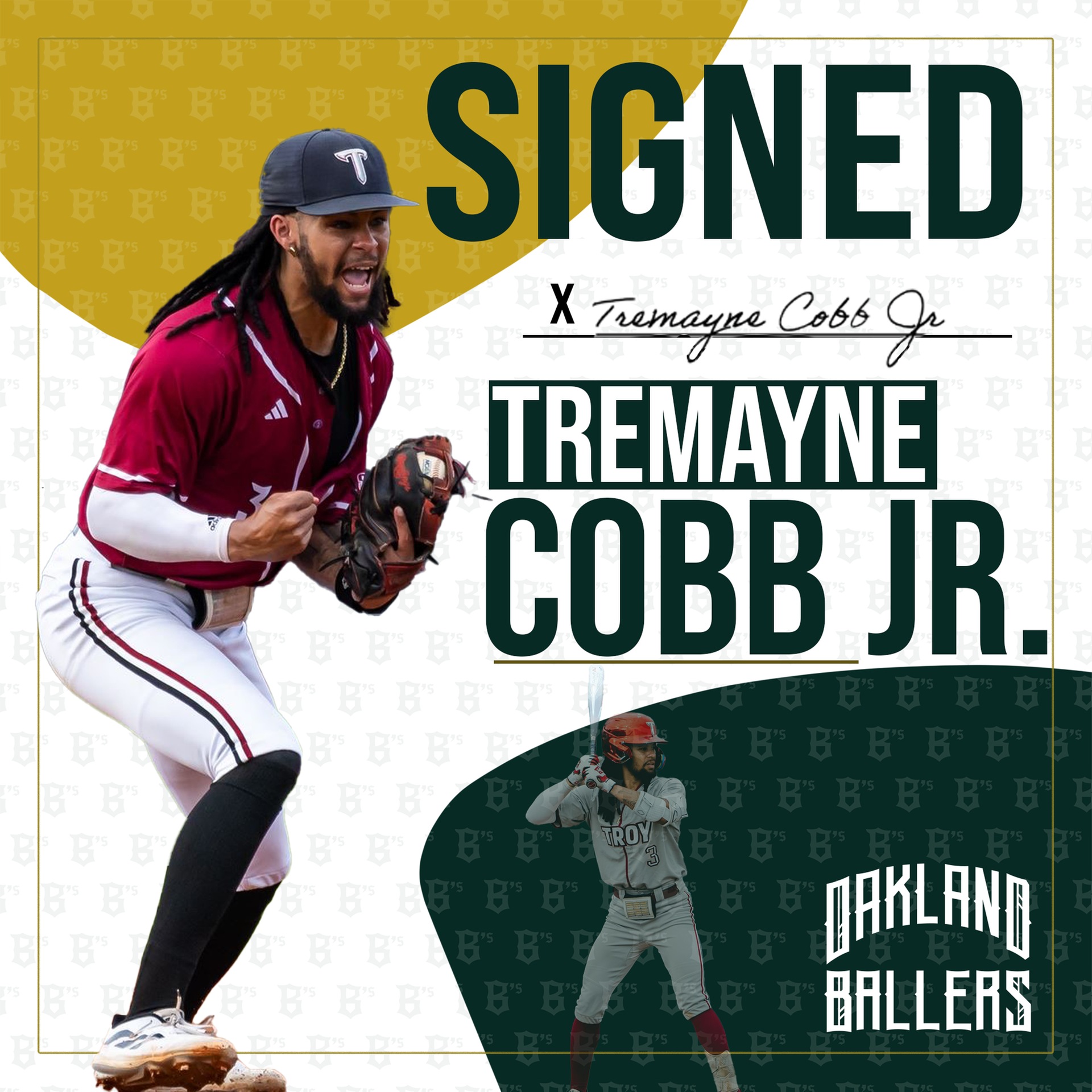 Oakland Signs SS Tremayne Cobb Jr.