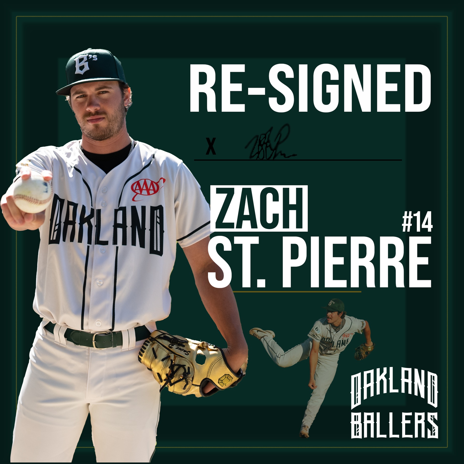 Oakland Re-Signs Zach St. Pierre